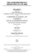 The Consumer Privacy Protection Act of 2002