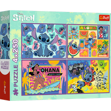 TREFL DISNEY STITCH 4x250 det. dėlionių rinkinys