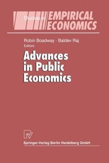 Advances in Public Economics