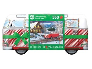 Dėlionė metalinėje dėžutėje „Kalėdų autobusiukas“, 550 dalių Dėlionė metalinėje dėžutėje „Kalėdų autobusiukas“, 550 dalių