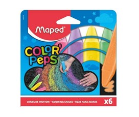 Kreida spalvota piešimui ant asfalto MAPED 6 sp.