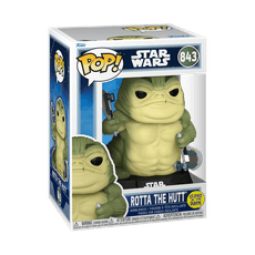 FUNKO POP! Vinilinė figūrėlė: Star Wars: Mandalorian & Grogu - Rotta the Hutt (Glow)