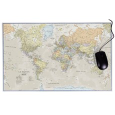 Patiesalas ant stalo su pasaulio žemėlapiu, 67 × 43 cm