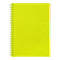 Sąsiuvinis su spirale, plastikiniu viršeliu NEON A4 120lap., lang., geltonas