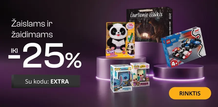 Žaislams ir žaidimams - extra nuolaidos iki -25%