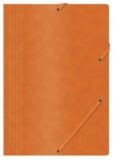 Aplankas su guma, A4, 390gms, oranžinis