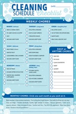 Cleaning Schedule Checklist Note Pad (60 Sheets)
