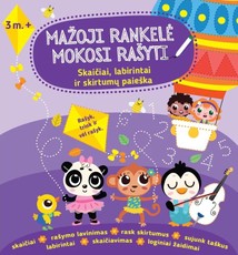 Mažoji rankelė mokosi rašyti. Skaičiai, labirintai ir skirtumų paieška