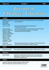 Journal of Character Education - Issue