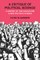 A Critique of Political Science