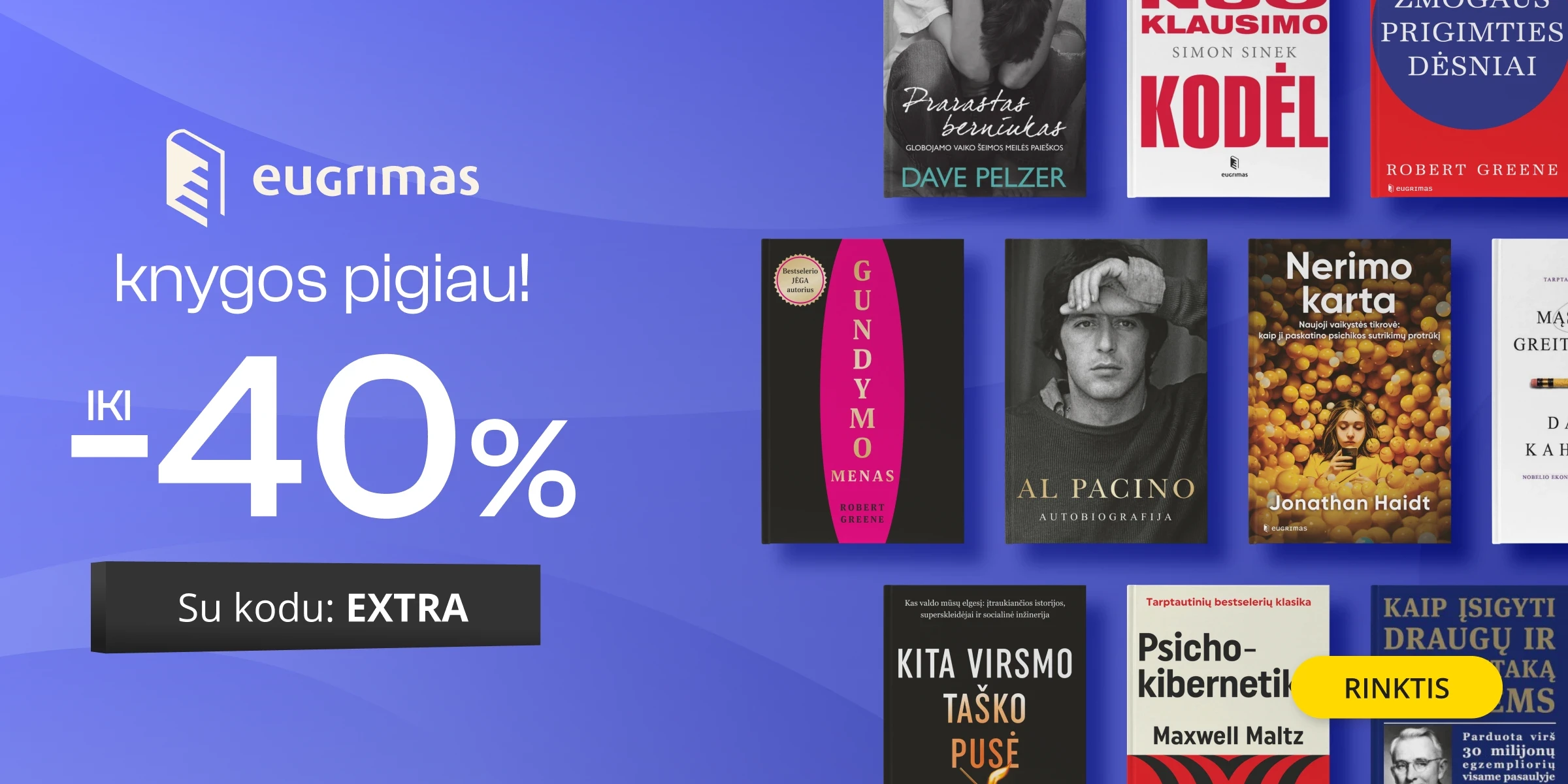 LEIDYKLOS EUGRIMAS KNYGOS - extra nuolaidos iki -40%!
