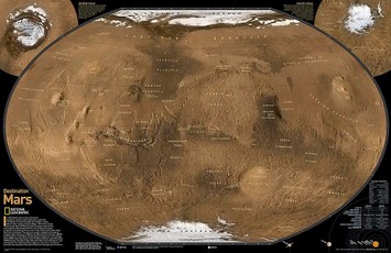National Geographic Mars Wall Map (31.25 X 20.25 In)