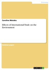 Effects of International Trade on the Environment