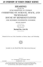 An overview of fusion energy science