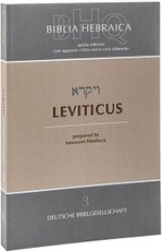 Biblia Hebraica Quinta (BHQ). Gesamtwerk zur Fortsetzung / Biblia Hebraica Quinta (BHQ) - Leviticus