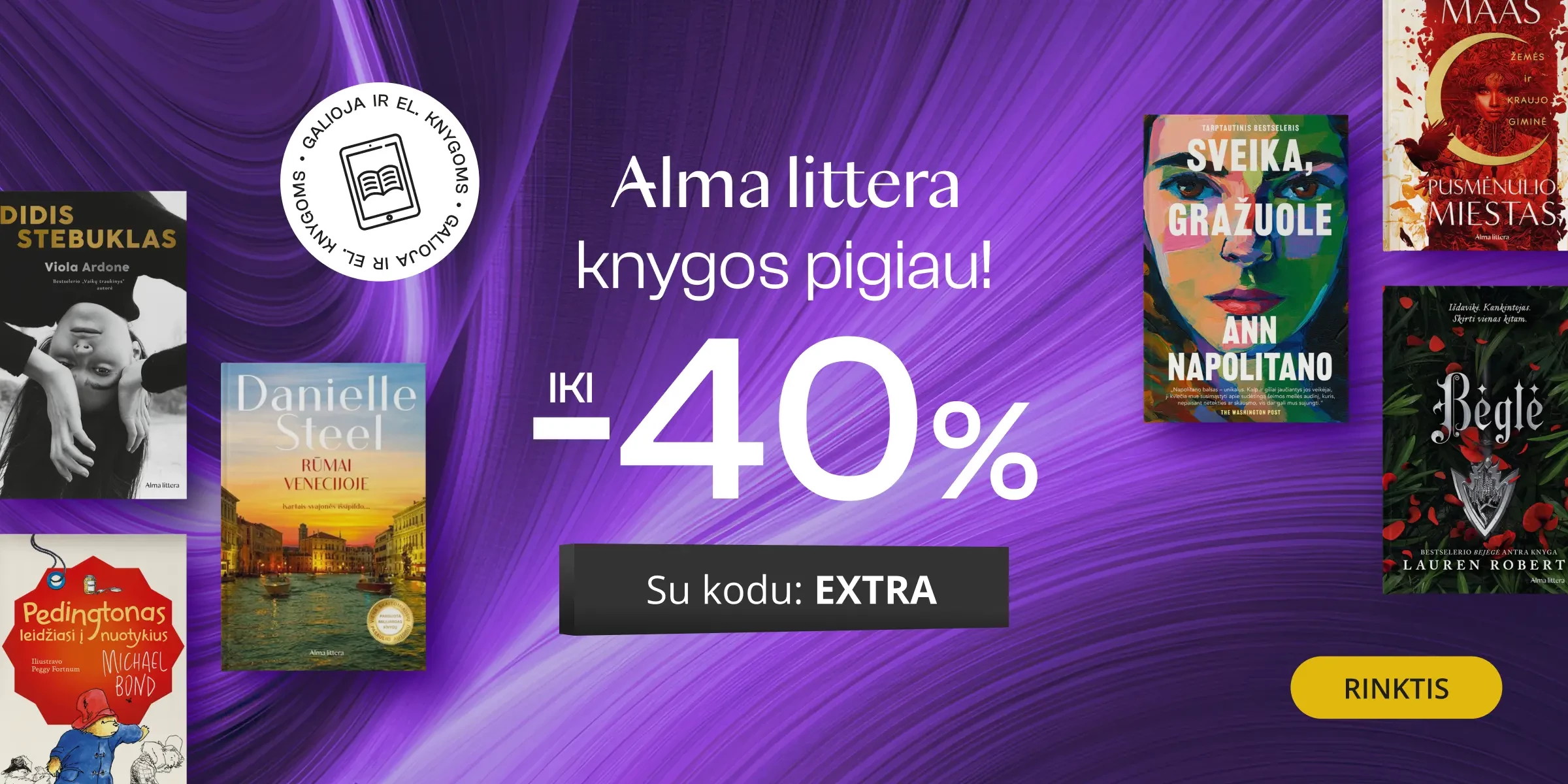 Leidyklos ALMA LITTERA knygoms iki -40% extra nuolaidos!