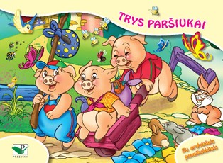 Trys paršiukai. Knygelė su erdviniais paveikslėliais