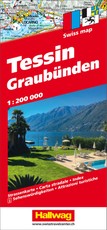 Tessin und Graubünden Strassenkarte 1:200 000