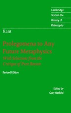 Immanuel Kant: Prolegomena to Any Future Metaphysics
