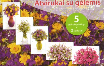 Atvirukai su gėlėmis (violetiniame vokelyje)