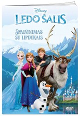 Ledo šalis. Spalvinimas su lipdukais