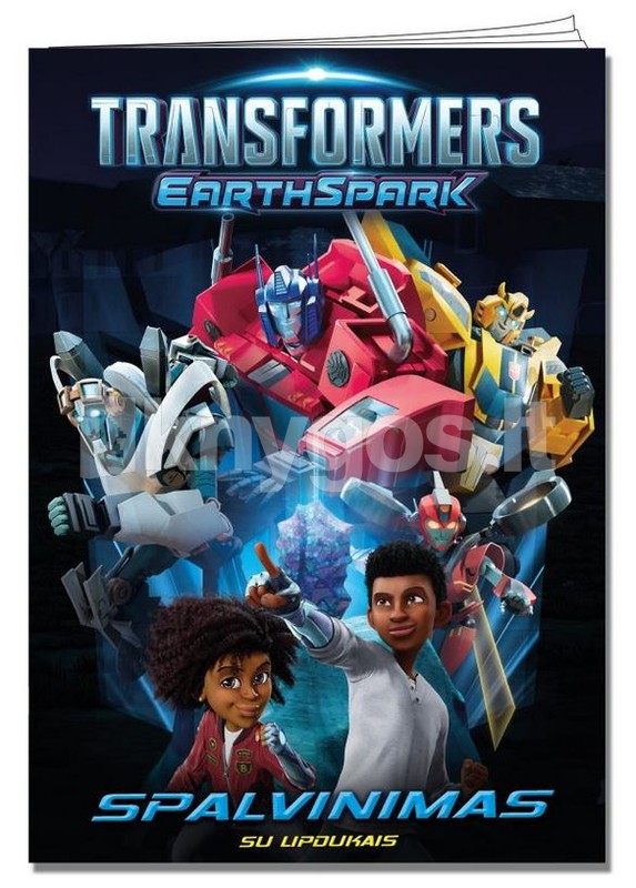 Transformeriai. Spalvinimas su lipdukais dovanos nuotrauka