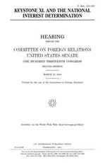 Keystone XL and the national interest determination