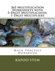 365 Multiplication Worksheets with 2-Digit Multiplicands, 1-Digit Multipliers