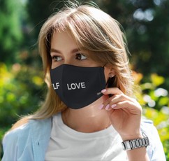 Daugkartinė medvilninė veido kaukė – Self love