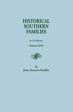 Historical Southern Families. in 23 Volumes. Volume XVI