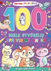 100 mielų gyvūnėlių. Spalvinimo knyga