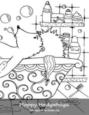 Happy Hedgehogs Coloring Book for Grown-Ups 1