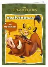 Liūtas Karalius. Spalvinimas su lipdukais