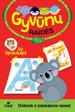 Gyvūnų raidės. Išsikirpk ir pasikabink raides! Su lipdukais