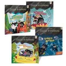 Čiūčios ir Pirato 4 knygų rinkinys: Laukiniai nuotykiai + Netikėtas sekmadienis + Didžiausia betvarkė + Dingęs miegas