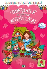 Snieguolė ir septyni nykštukai. Spalvinimo ir skaitymo knygelė