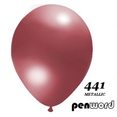 Balionai 12" Metalic Penword 100vnt bordo