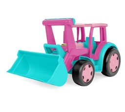 Gigant traktoriaus krautuvas rožinis