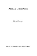 Archaic Latin Prose