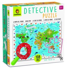 Detektyvinė dėlionė LUDATTICA „Gyvūnų žemėlapis“, 108 detalės Detektyvinė dėlionė LUDATTICA „Gyvūnų žemėlapis“, 108 detalės