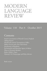 Modern Language Review (110