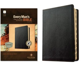 NLT Every Man's Bible, Filament Enabled (Leatherlike, Crossmark Black, Indexed, Red Letter)