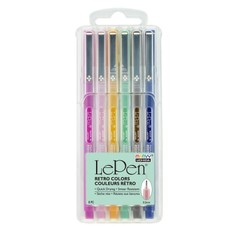 Stilingi rašikliai plonu antgaliu Marvy „Le Pen” Retro, 6 vnt.