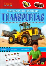 Albumėlis su lipdukais. Transportas (1 knygelė)