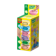 SES Dažai piešti rankomis, 6 pastelinės spalvos