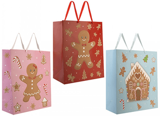 Dovanų maišelis „SNOW WHITE: Gingerbread Family“, XL, įvairių dizainų