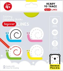 Spalvinimo kortelės „Looong Coloring Books Ready to Trace – Beginner Lines“