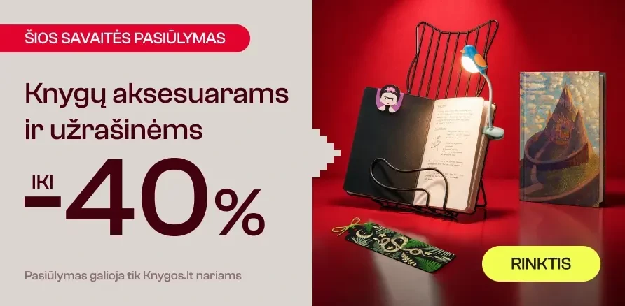 Knygų aksesuarai ir užrašinės - nuolaidos iki 40%!