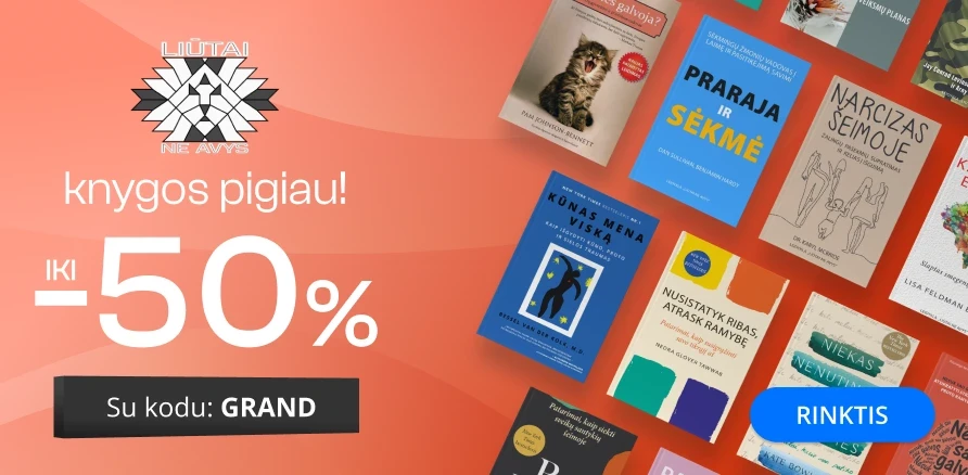 Leidyklos LIŪTAI NE AVYS knygoms iki -50% extra nuolaidos!