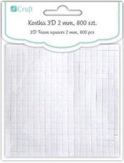 Dvipusio lipnumo kvadratėliai 3D 5x5mm 2x400vnt.